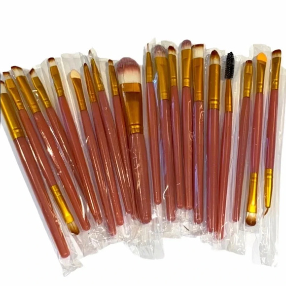 20 NEW MAKEUP BRUSHES GIFT GOLD WEDDING BRIDAL GIFT GIFTS BRIDESMAID SUMMER FALL - Picture 1 of 6